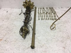 W. A. S. Benson Rare Arts & Crafts Brass Dining, billiard or Snooker chandelier - Thumbnail 10