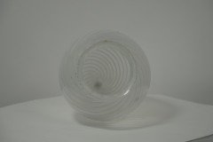 Arts & Crafts, c.1900 Teardrop Swirl Vaseline Glass Shade - Thumbnail 2