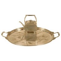 An Aesthetic Movement Silver Plated Tray