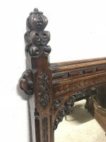 A. W. N. Pugin Attributed, Gothic Revival Carved Oak Wall or Pier Mirror - Thumbnail 5