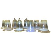 A Rare Set of Eight Arts & Crafts Vaseline/Uranium Glass Shades - Thumbnail 6