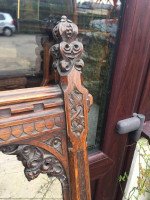A. W. N. Pugin Attributed, Gothic Revival Carved Oak Wall or Pier Mirror - Thumbnail 10