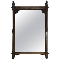 A. W. N. Pugin Attributed, Gothic Revival Carved Oak Wall or Pier Mirror - Thumbnail 1