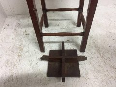 Liberty & Co. attri, Walnut Plant Stand turned uprights & Removable Lower Tier - Thumbnail 1