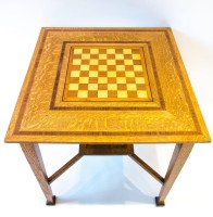 Liberty & Co. Attributed, Arts & Crafts Oak Chess Table - Thumbnail 1