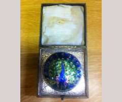 Arts & Crafts Peacock Enamel Mounted in a Silver Frame Attributed, C. R. Ashbee - Thumbnail 3
