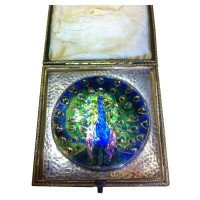 Arts & Crafts Peacock Enamel Mounted in a Silver Frame Attributed, C. R. Ashbee - Thumbnail 4
