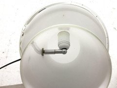 Vetri Murano, Rare Pair of Midcentury White Opaque Glass Mushroom Lamps - Thumbnail 7