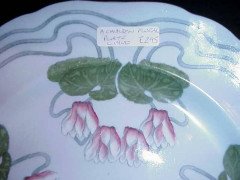 Cauldon Art Nouveau Plate with Stylised Floral Hand-Painted Decoration - Thumbnail 2