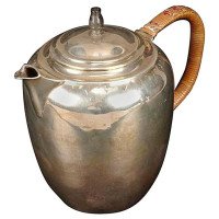 An Arts & Crafts silver ovoid covered jug, by W. A. S Benson - Thumbnail 1