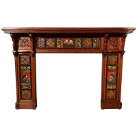 Impressive Gothic Revival Oak Fireplace Surround Attributed, to Bruce Talbert - Thumbnail 1