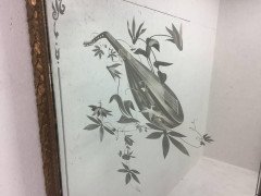An 8'6" Tall Mirror from the Royal Albert Hall London, engraved with a Mandolin. - Thumbnail 5