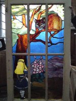 Alice in Wonderland, a Five Piece Suite of Stained & Leaded Glass Doors - Thumbnail 2