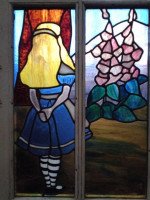 Alice in Wonderland, a Five Piece Suite of Stained & Leaded Glass Doors - Thumbnail 8