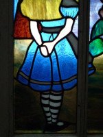 Alice in Wonderland, a Five Piece Suite of Stained & Leaded Glass Doors - Thumbnail 9