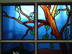Alice in Wonderland, a Five Piece Suite of Stained & Leaded Glass Doors - Thumbnail 12