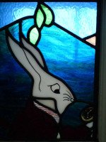 Alice in Wonderland, a Five Piece Suite of Stained & Leaded Glass Doors - Thumbnail 16