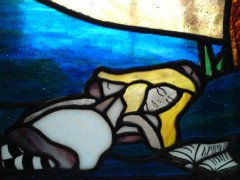 Alice in Wonderland, a Five Piece Suite of Stained & Leaded Glass Doors - Thumbnail 19