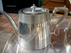 Richard Hunt. Rare Silver Plated Six Piece Matching Tea & Coffee Service - Thumbnail 4
