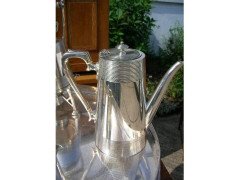 Richard Hunt. A Rare Silver Plated Six Piece Matching Tea & Coffee Service - Thumbnail 2