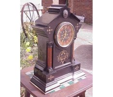 Morris & Co., In the style of, Aesthetic Movement Gilt Marble Mantle Clock - Thumbnail 3