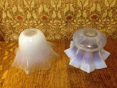 Arts & Crafts Vaseline/Uranium Glass Shades c.1900 - Thumbnail 2
