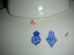 Dr. C. Dresser, attributed. Made by Royal Worcester, Blue & White Elephant Tureen - Thumbnail 5