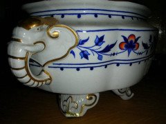 Dr. C. Dresser, attributed. Made by Royal Worcester, Blue & White Elephant Tureen - Thumbnail 2