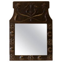 Copper Arts & Crafts Mirror Attributed, to J. Pearson - Thumbnail 1