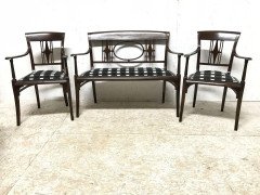 Josef Hoffmann in the Style Of. A Secessionist Five-Piece Bentwood Salon Set - Thumbnail 2