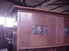 E. A. Taylor Attributed, Made by Wylie & Lochhead. Arts & Crafts Oak Hallstand - Thumbnail 8