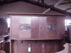 E. A. Taylor Attributed, Made by Wylie & Lochhead. Arts & Crafts Oak Hallstand - Thumbnail 9