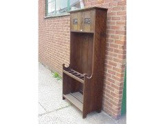 E. A. Taylor Attributed, Made by Wylie & Lochhead. Arts & Crafts Oak Hallstand - Thumbnail 2