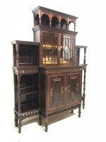E. W. Godwin made by Collinson & Lock. Aesthetic Movement Rosewood Cabinet. - Thumbnail 2