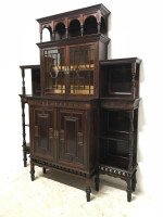 E. W. Godwin made by Collinson & Lock. An Aesthetic Movement Rosewood Cabinet. - Thumbnail 3
