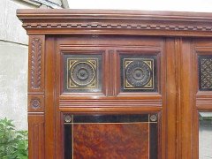 Bruce Talbert for Gillow & Co., Walnut Amboyna Ebonised Gilt Bedroom Suite - Thumbnail 7
