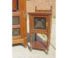 Bruce Talbert for Gillow & Co., Walnut Amboyna Ebonised Gilt Bedroom Suite - Thumbnail 18