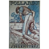 Sir Frank Brangwyn Designed for Pollards Store Fitters Original Framed Poster - Thumbnail 1