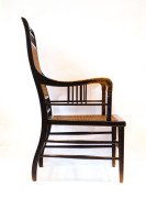 E. W. Godwin. Anglo-Japanese Ebonised Beech and Caned Armchair - Thumbnail 4