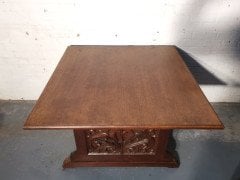 George Jack for Morris & Co., ( attributed. ). An Exceptional Arts & Crafts Quarter Sawn Oak Library Table/double Desk - Thumbnail 8