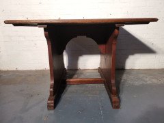 George Jack for Morris & Co., ( attributed. ). An Exceptional Arts & Crafts Quarter Sawn Oak Library Table/double Desk - Thumbnail 14