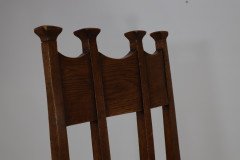 George Montague Ellwood. Made by J. S. Henry. A Set of Ten Arts & Crafts Oak Dining Chairs - Thumbnail 7