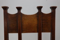 George Montague Ellwood. Made by J. S. Henry. A Set of Ten Arts & Crafts Oak Dining Chairs - Thumbnail 11