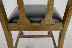 Set of Six Arts & Crafts Chairs with Stylized Floral Inlays Using Pewter Ebony - Thumbnail 22