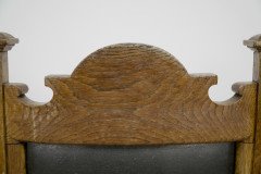 Set of Six Arts & Crafts Chairs with Stylized Floral Inlays Using Pewter Ebony - Thumbnail 24