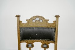 Set of Six Arts & Crafts Chairs with Stylized Floral Inlays Using Pewter Ebony - Thumbnail 32