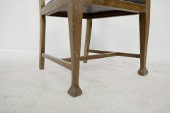 Set of Six Arts & Crafts Chairs with Stylised Floral Inlays Using Pewter Ebony - Thumbnail 37