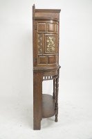 Bruce Talbert for Gillow & Co. Attributed, Oak Aesthetic Movement Glazed Cabinet - Thumbnail 2