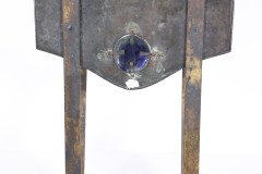 Margaret Gilmour Arts & Crafts Brass Wall Sconce with Stylised Floral Decoration - Thumbnail 4