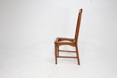 Two Glasgow-Style Arts & Crafts Oak Armchairs & a Single Matching Dining Chair - Thumbnail 4